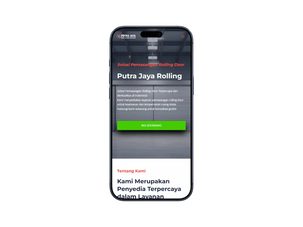 Landing Page UMKM Putra Jaya